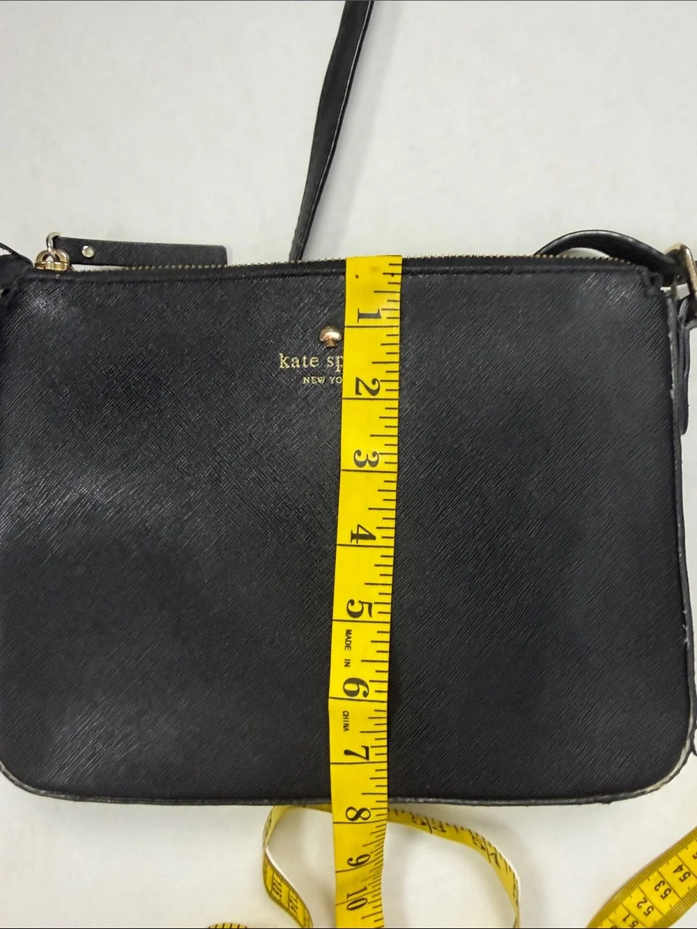 Kate Spade New York Black Saffiano Leather Crossbody Bag (Needs Repair)
